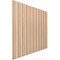 Ekena Millwork 48H x 3/8T Adjustable Wood Slat Wall Panel Kit w/ 4W Slats, Hickory contains 11 Slats SWW55X48X0375HI - alternate 2